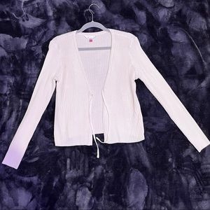 womens cardigan, white and size Large. also unused